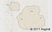 Shaded Relief 3D Map of Sakaba, lighten