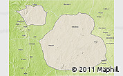 Shaded Relief 3D Map of Sakaba, physical outside