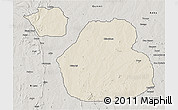 Shaded Relief 3D Map of Sakaba, semi-desaturated