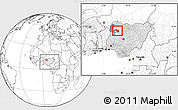 Blank Location Map of Sakaba, highlighted country, highlighted parent region, within the entire country