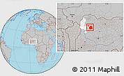 Gray Location Map of Sakaba, highlighted parent region