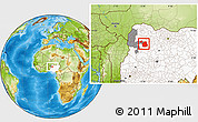 Physical Location Map of Sakaba, highlighted country, highlighted parent region
