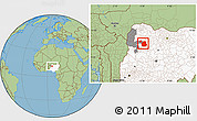 Savanna Style Location Map of Sakaba, highlighted country, highlighted parent region