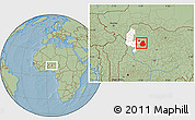 Savanna Style Location Map of Sakaba, highlighted parent region, hill shading