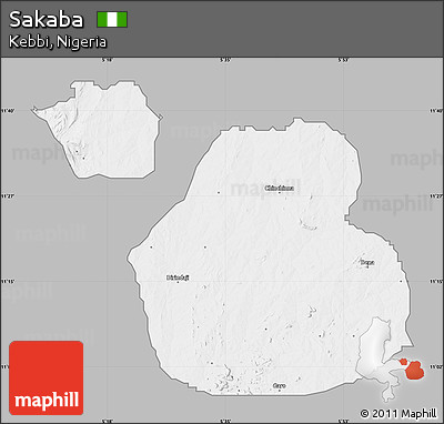 Gray Map of Sakaba, single color outside