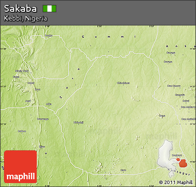 Physical Map of Sakaba