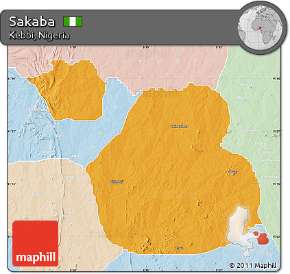Political Map of Sakaba, lighten
