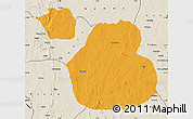 Political Map of Sakaba, shaded relief outside