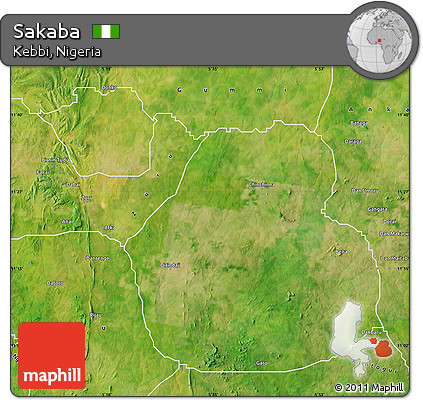Satellite Map of Sakaba