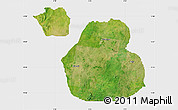Satellite Map of Sakaba, single color outside
