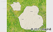 Shaded Relief Map of Sakaba, satellite outside