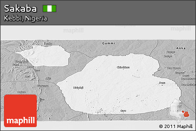 Gray Panoramic Map of Sakaba