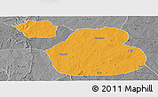 Political Panoramic Map of Sakaba, desaturated