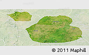 Satellite Panoramic Map of Sakaba, lighten
