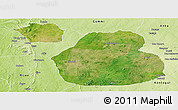Satellite Panoramic Map of Sakaba, physical outside