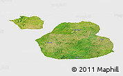 Satellite Panoramic Map of Sakaba, single color outside