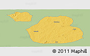Savanna Style Panoramic Map of Sakaba, single color outside