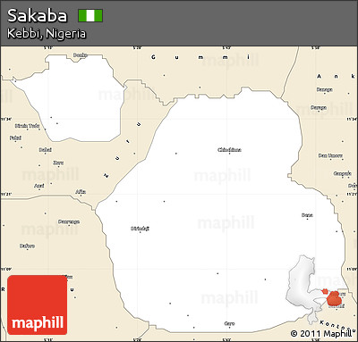 Classic Style Simple Map of Sakaba