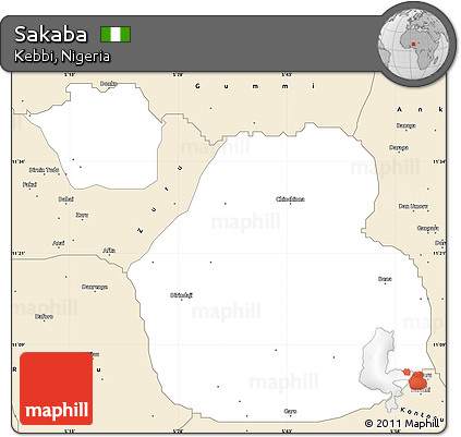 Classic Style Simple Map of Sakaba