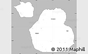 Gray Simple Map of Sakaba, single color outside