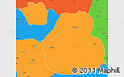 Political Simple Map of Sakaba