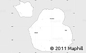 Silver Style Simple Map of Sakaba, single color outside