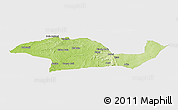 Physical Panoramic Map of Zuru, single color outside