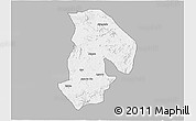 Gray 3D Map of Kabba/Bu, single color outside