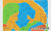 Political 3D Map of Kabba/Bu