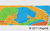 Political Panoramic Map of Kabba/Bu