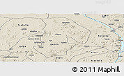 Shaded Relief Panoramic Map of Kabba/Bu