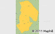 Savanna Style Simple Map of Kabba/Bu