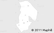 Silver Style Simple Map of Kabba/Bu, single color outside