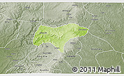 Physical 3D Map of Olamabor, semi-desaturated