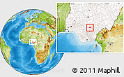 Physical Location Map of Olamabor, highlighted country