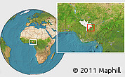 Satellite Location Map of Olamabor, highlighted parent region