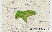 Satellite Map of Olamabor, shaded relief outside