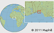 Savanna Style Location Map of Agege