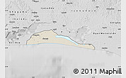 Shaded Relief Map of Ibeju/Lekki, desaturated