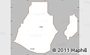 Gray Simple Map of Ikeja, cropped outside
