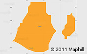 Political Simple Map of Ikeja, single color outside
