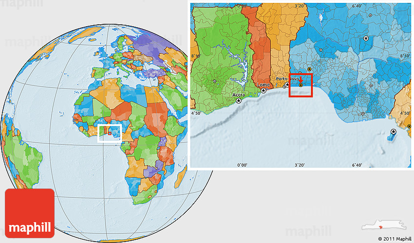 Political Location Map of LagosIsland