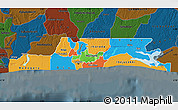 Political Map of Lagos, darken