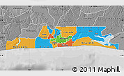Political Map of Lagos, desaturated