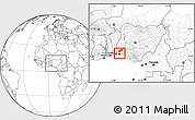 Blank Location Map of Shomolu, within the entire country