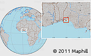 Gray Location Map of Shomolu, highlighted parent region