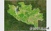Satellite 3D Map of Niger, darken