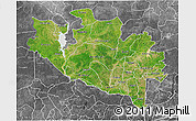 Satellite 3D Map of Niger, desaturated