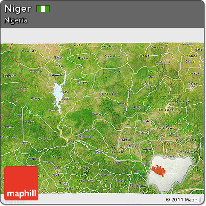 Satellite 3D Map of Niger