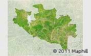 Satellite 3D Map of Niger, lighten